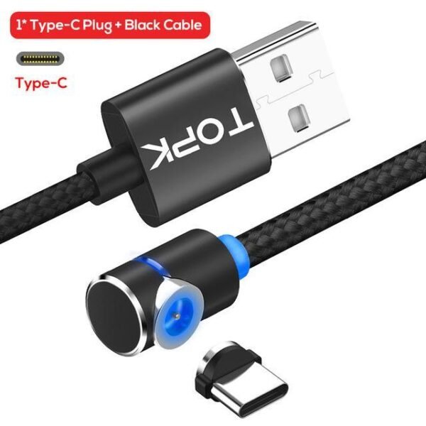 ⁦Magnetic Cable Micro Usb Cable 360 Degree Rotate Magnetic Charge Phone Charging Cord Wire⁩ - الصورة ⁦9⁩