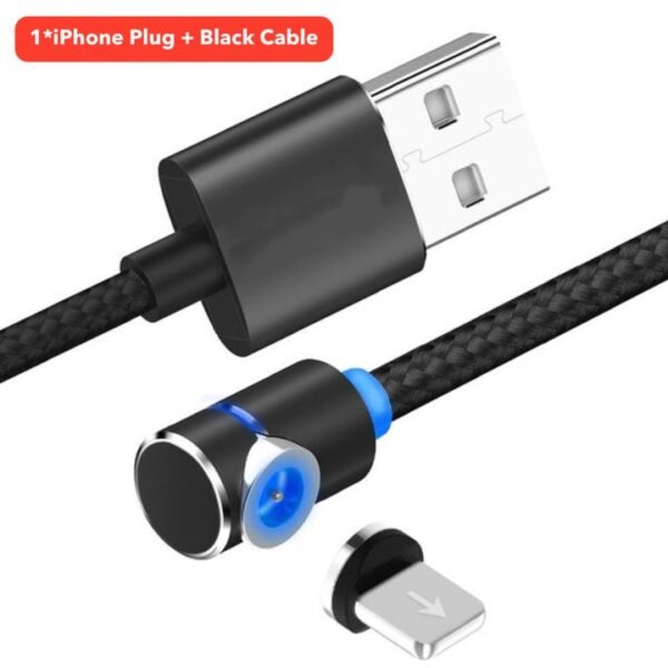 ⁦Magnetic Cable Micro Usb Cable 360 Degree Rotate Magnetic Charge Phone Charging Cord Wire⁩ - الصورة ⁦5⁩