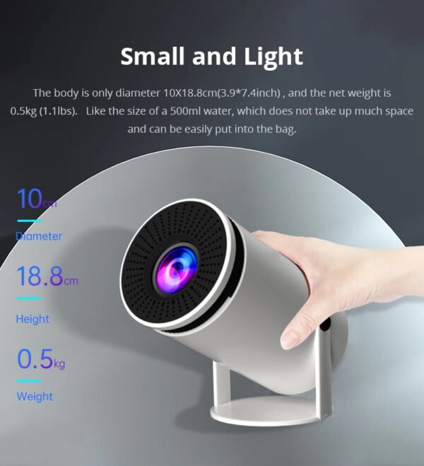 ⁦Barrel Machine Hy300 Smart AnzhuoHD Projection Screen Home Recommend Projector⁩ - الصورة ⁦7⁩